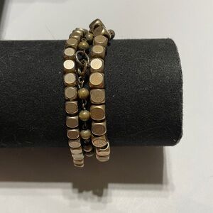 Gold-Tone Disc Link Bracelet Set